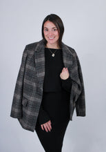 Load image into Gallery viewer, Kingston Relaxed Plaid Blazer | Latte
