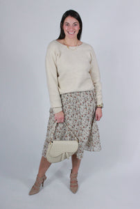 Scout Woven Saddle Crossbody: Oatmilk
