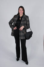 Load image into Gallery viewer, Kingston Relaxed Plaid Blazer | Latte
