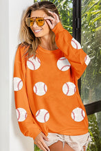 Load image into Gallery viewer, Sequin Baseball Shirt | Orange
