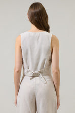 Load image into Gallery viewer, Sandy Striped Chelsea Button Up Vest
