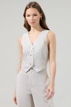 Load image into Gallery viewer, Sandy Striped Chelsea Button Up Vest
