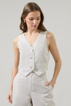 Load image into Gallery viewer, Sandy Striped Chelsea Button Up Vest
