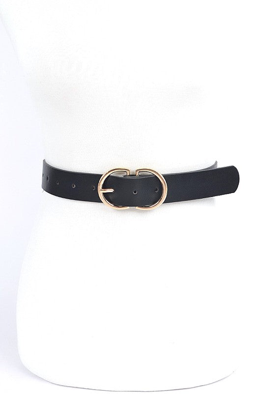 Double Ring Buckle Belt | Black