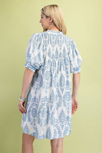 Cecelia | Blue Puff Sleeve Yoke