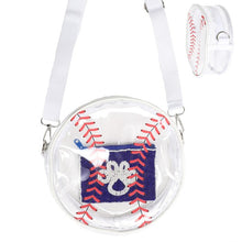 Load image into Gallery viewer, Clear Baseball Bag Crossbody
