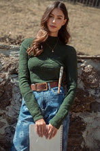 Load image into Gallery viewer, Lucia | Floral Jacquard Textured Mock Neck Sweater Top
