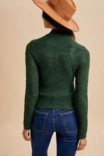 Load image into Gallery viewer, Lucia | Floral Jacquard Textured Mock Neck Sweater Top
