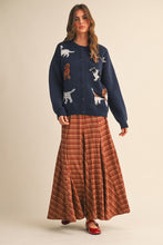 Load image into Gallery viewer, Dog Knit Sweater Cardigan | Navy
