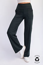 Load image into Gallery viewer, Macie | Hunter Green Butter Soft Straight Casual Yoga Pants
