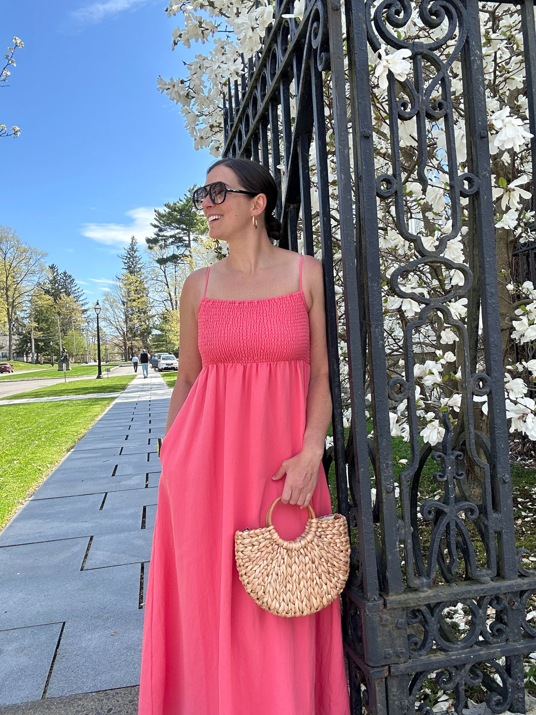 Beachside Midi Dress | Sunset Pink