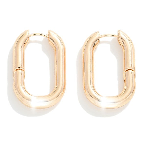 Rectangle Hinged Hoop Earring