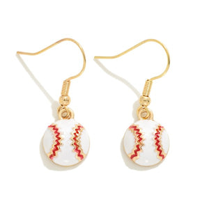 3D Baseball Earrings