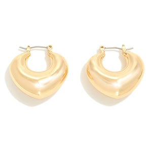 Puffy Hoop Earrings | Gold