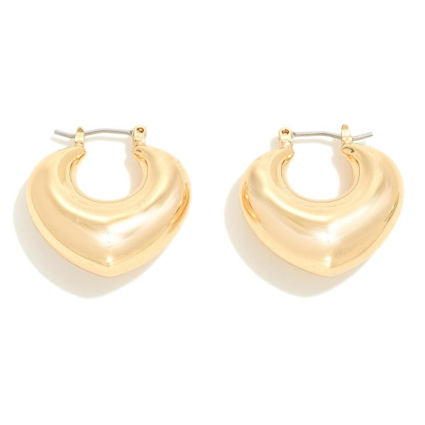 Puffy Hoop Earrings | Gold