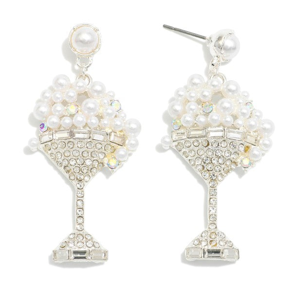 Studded Martini Glass Post Drop