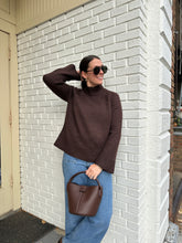 Load image into Gallery viewer, Emerge Funnel Neck Sweater | CHOCOLATE CHERRY
