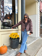 Load image into Gallery viewer, Locklin Sherpa Jacket | Chocolate Cherry
