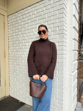 Load image into Gallery viewer, Emerge Funnel Neck Sweater | CHOCOLATE CHERRY
