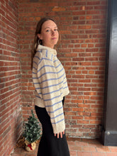Load image into Gallery viewer, Chunky Blue Striped Cardigan
