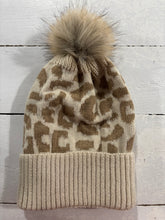 Load image into Gallery viewer, Bone | Cheetah Pom Beanie
