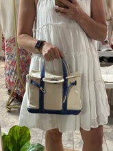 Load image into Gallery viewer, Canvas Boat Tote Blue
