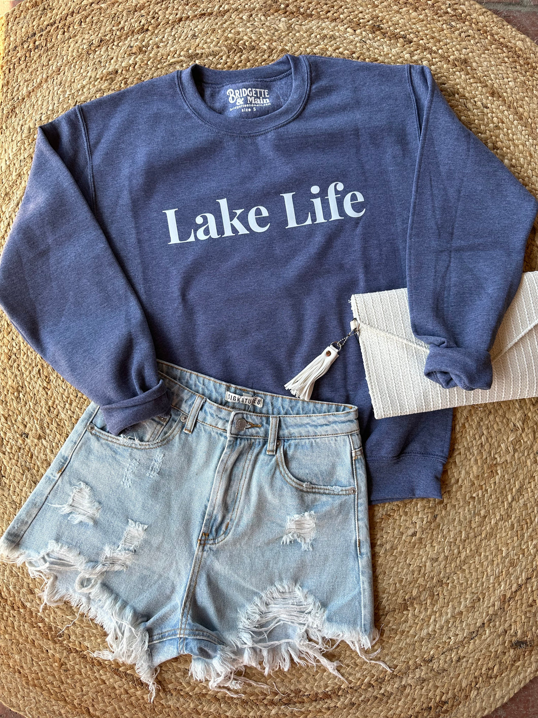Lake Life | Navy Crewneck Sweatshirt