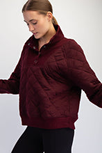 Load image into Gallery viewer, Caroline | Cherry Quilted Snap Pullover
