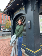 Load image into Gallery viewer, Lucia | Floral Jacquard Textured Mock Neck Sweater Top
