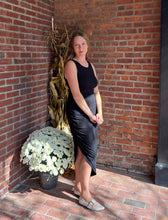 Load image into Gallery viewer, Black Asymmetrical Hem Tank Dress
