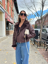 Load image into Gallery viewer, Locklin Sherpa Jacket | Chocolate Cherry
