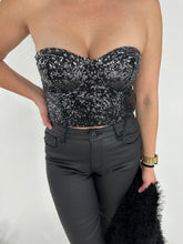 Load image into Gallery viewer, Ombre Sequin Corset Top
