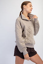 Load image into Gallery viewer, Caroline | Stone Quilted Snap Pullover
