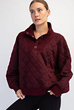 Load image into Gallery viewer, Caroline | Cherry Quilted Snap Pullover

