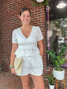 Kelly | White Eyelet TOP