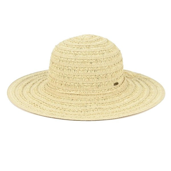 Wide Brim Textured Sun Hat