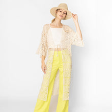 Load image into Gallery viewer, Long Open Knit Crochet Kimono

