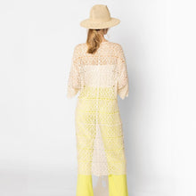 Load image into Gallery viewer, Long Open Knit Crochet Kimono
