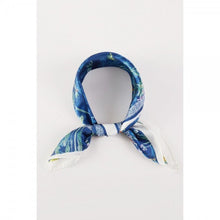 Load image into Gallery viewer, Flower Print Bandana Scarf | Blue
