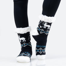 Load image into Gallery viewer, Christmas Print Sherpa Socks
