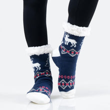 Load image into Gallery viewer, Christmas Print Sherpa Socks
