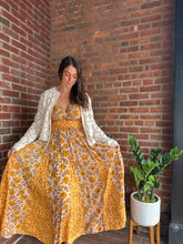 Load image into Gallery viewer, Amber | Mustard Floral Twist Keyhole  Maxi
