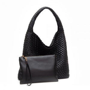 Manhattan Boho Black | Woven Tote Bag