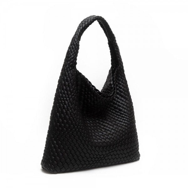 Manhattan Boho Black | Woven Tote Bag