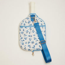 Load image into Gallery viewer, Blue | Floral Printed Pickle Ball Racket Bag
