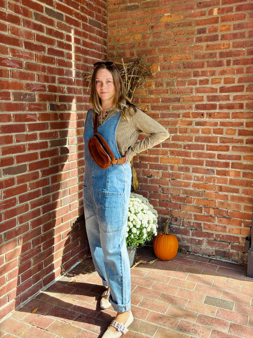 Katie Denim Overalls | Medium Wash Denim