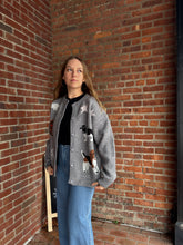 Load image into Gallery viewer, Dog Knit Sweater Cardigan | Grey
