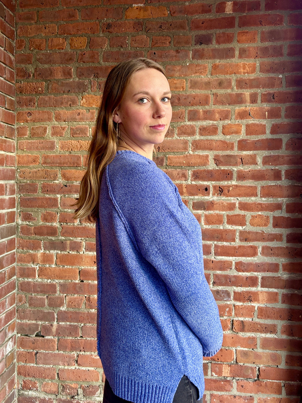 Chenille Sweater | Blue