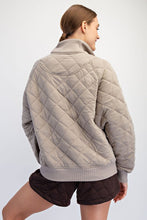 Load image into Gallery viewer, Caroline | Stone Quilted Snap Pullover

