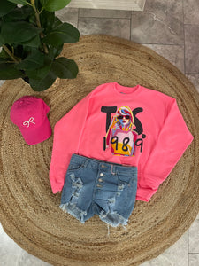 TS 1989 Youth | Hot Pink Graphic Sweatshirt